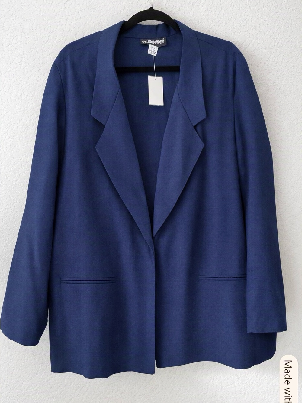 Sag Harbor Navy Open-Front Blazer Jacket